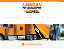 Tablet Screenshot of laniganalliedvanlines.com